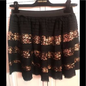 Free People Black sequined shirt